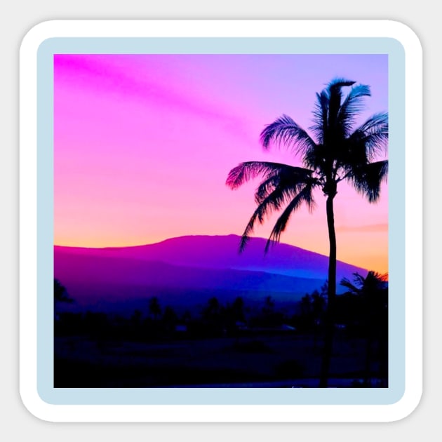 AM LoFi Kona Palms Sticker by lofi_retrowave